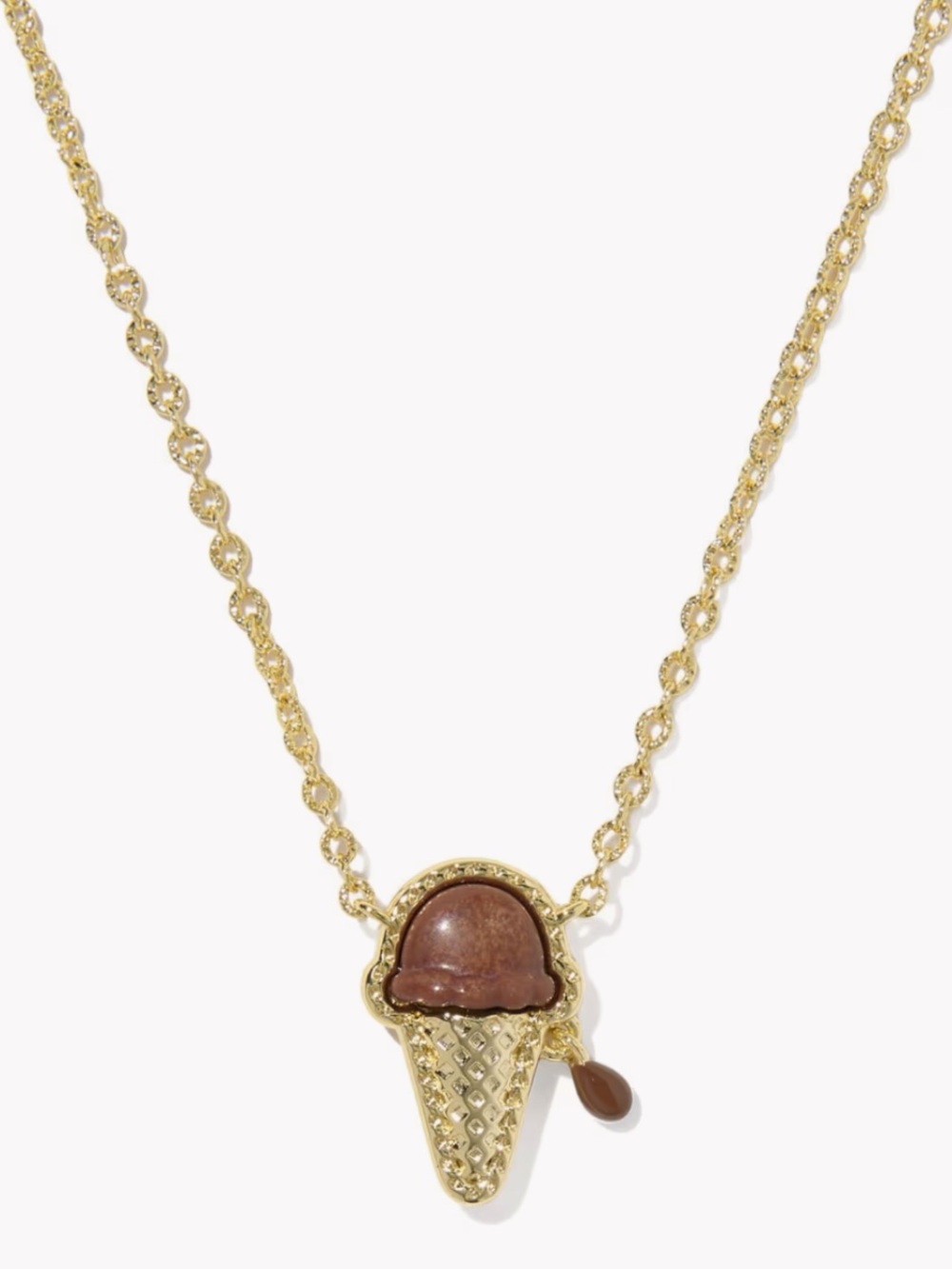 NEW!! Kendra Scott Ice Cream Gold Short Pendant Necklace
